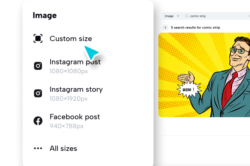 choose a comic strip template